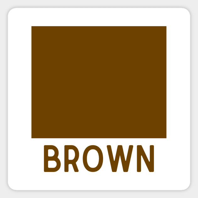 Learn Your Colours - Brown Sticker by DIYitCREATEit